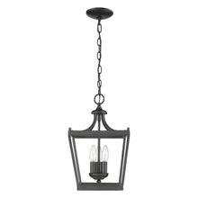 Vintage Black Metal Tapered Hanging Light