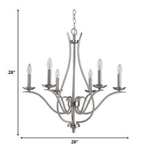 Genevieve 5-Light Satin Nickel Chandelier