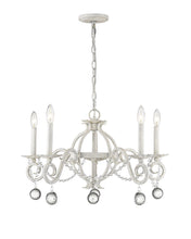 Callie 5-Light Country White Chandelier