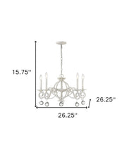 Callie 5-Light Country White Chandelier