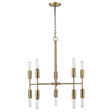 Perret 10-Light Aged Brass Chandelier