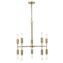 Perret 10-Light Aged Brass Chandelier