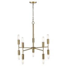 Perret 10-Light Aged Brass Chandelier