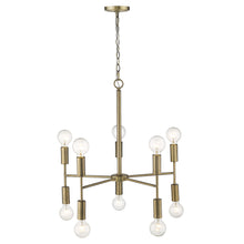 Perret 10-Light Aged Brass Chandelier