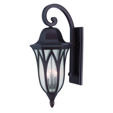 XL Three Light Matte Black Geometric Glass Wall Light