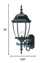 Matte Black Ornamental Lantern Wall Light
