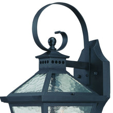 XL Two Light Matte Black Hammered Glass Wall Light