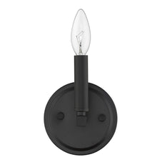 One Light Matte Black Wall Sconce