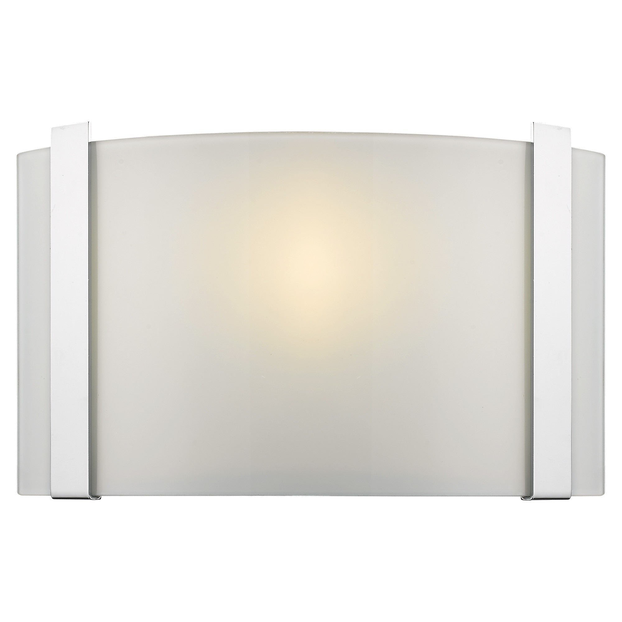 Polished Chrome Wall Sconce with Frosted Glass Shade