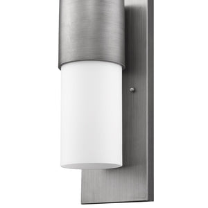 Contemporary Brushed Silver and White Wall Light