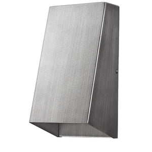 Brushed Silver Geometric Wall Sconce