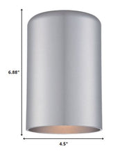 Minimalist Brushed Silver Cylinder Wall Light