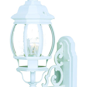 White Glass Globe Wall Light