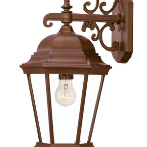 Brown Domed Hanging Lantern Wall Light
