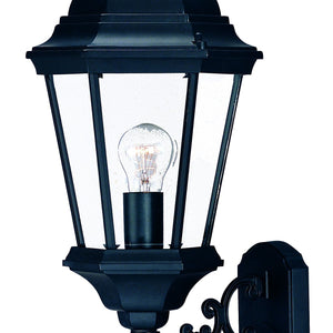 Matte Black Domed Glass Lantern Wall Light