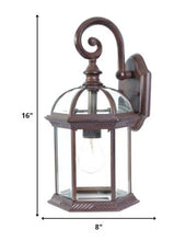 Dark Brown Eastern Lantern Wall Light