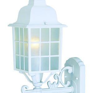 White Window Pane Lantern Wall Sconce