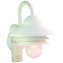 White Motion Sensor Outdoor Wall Light