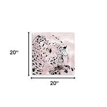Pink Laying Leopard Unframed Print Wall Art