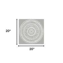 Boho White Mandala Unframed Print Wall Art