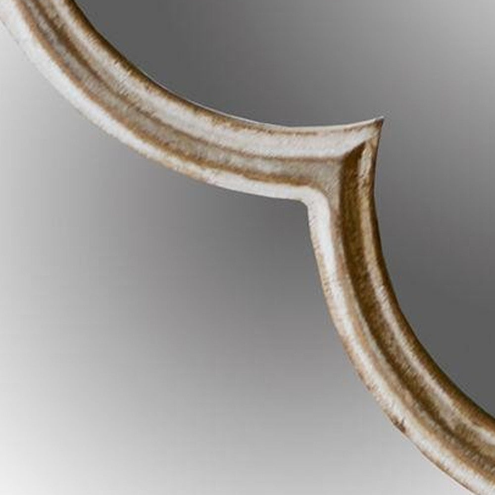 Espejo de acento cuadrado montado en la pared de 10" en marrón natural con blanqueado blanco