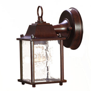 Dark Brown Hanging Waterfall Glass Lantern Wall Light