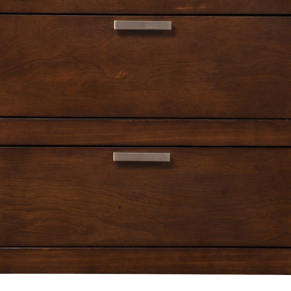 Cappuccino Contempo Wooden Two Drawer Nightstand