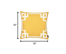 黃白幾何邊框抱枕