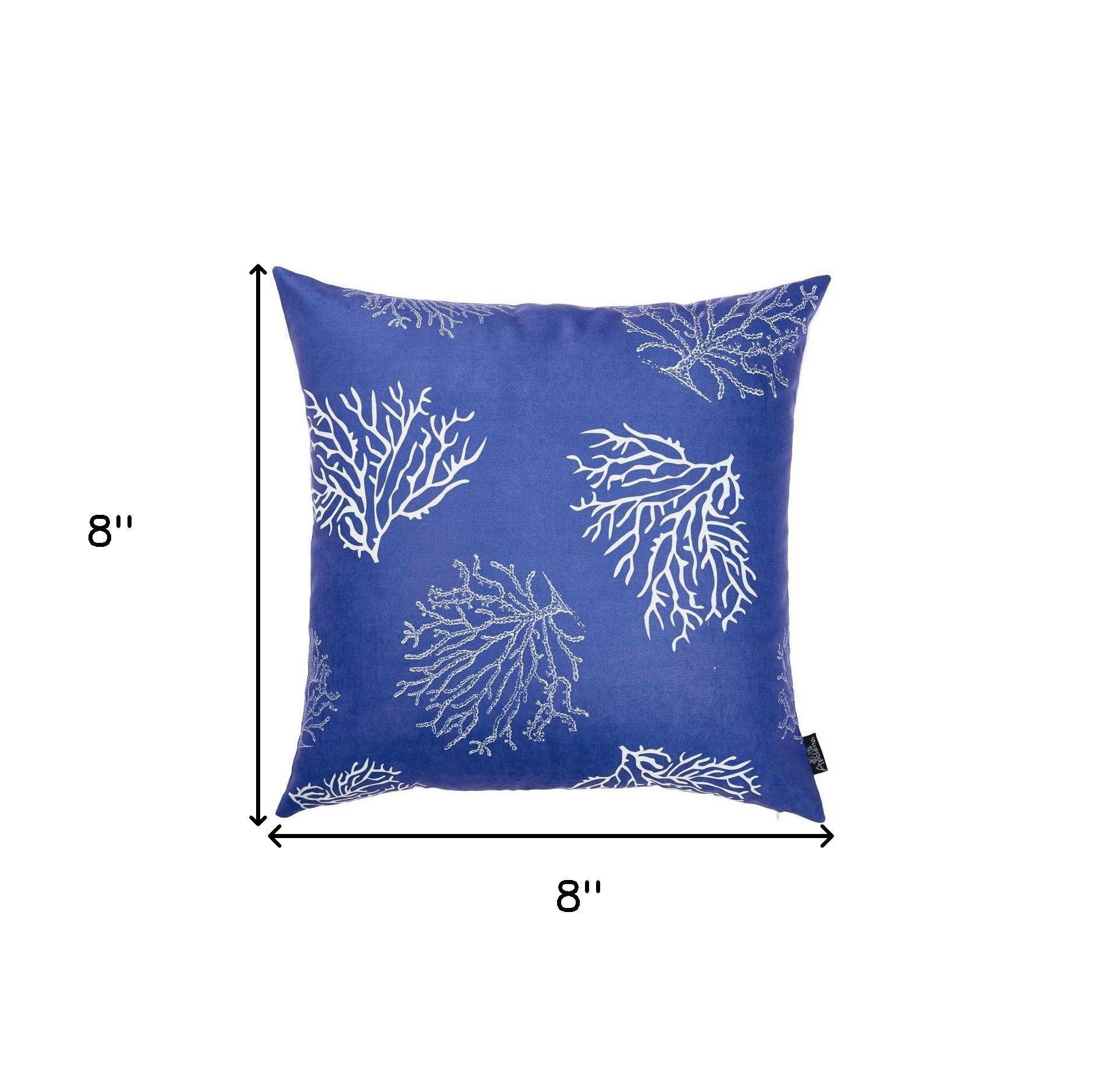 Blue and Silver Coral Reef Decorative Throw Pillow