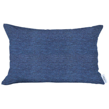 Blue Solid Lumbar Throw Pillow