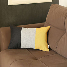 黃色三方腰靠枕