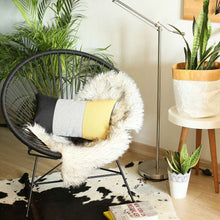 黃色三方腰靠枕