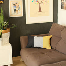 黃色三方腰靠枕