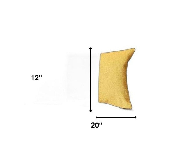 黃色三方腰靠枕