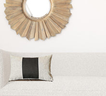 Lumbar de sección media gris y negro Cojín