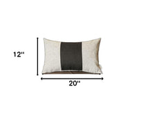 Lumbar de sección media gris y negro Cojín