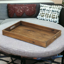 Minimalist Dark Brown Wooden Tray