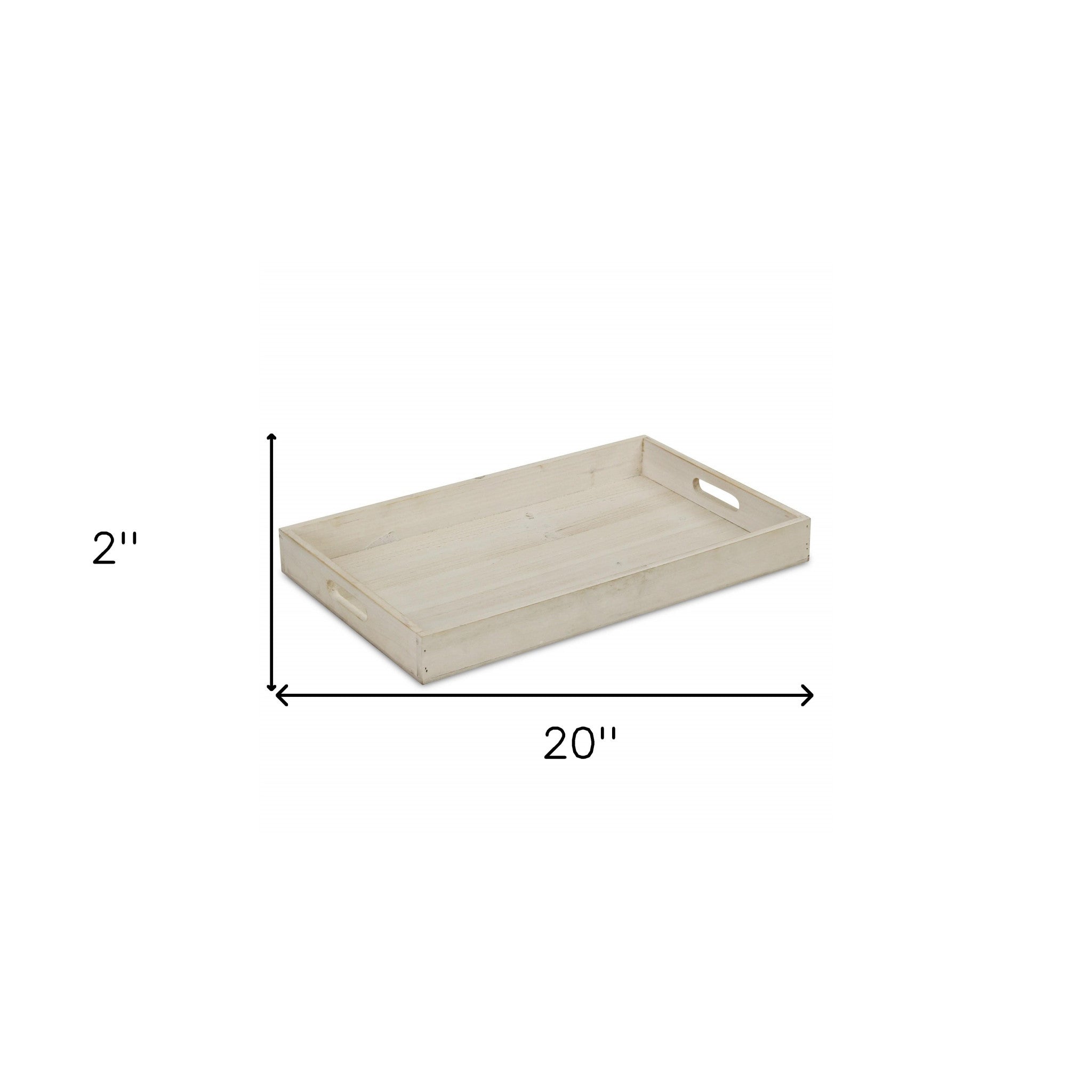 Minimalist Light Gray Wooden Tray
