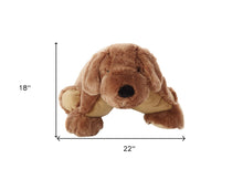Foldable Plush Brown Dog Pillow