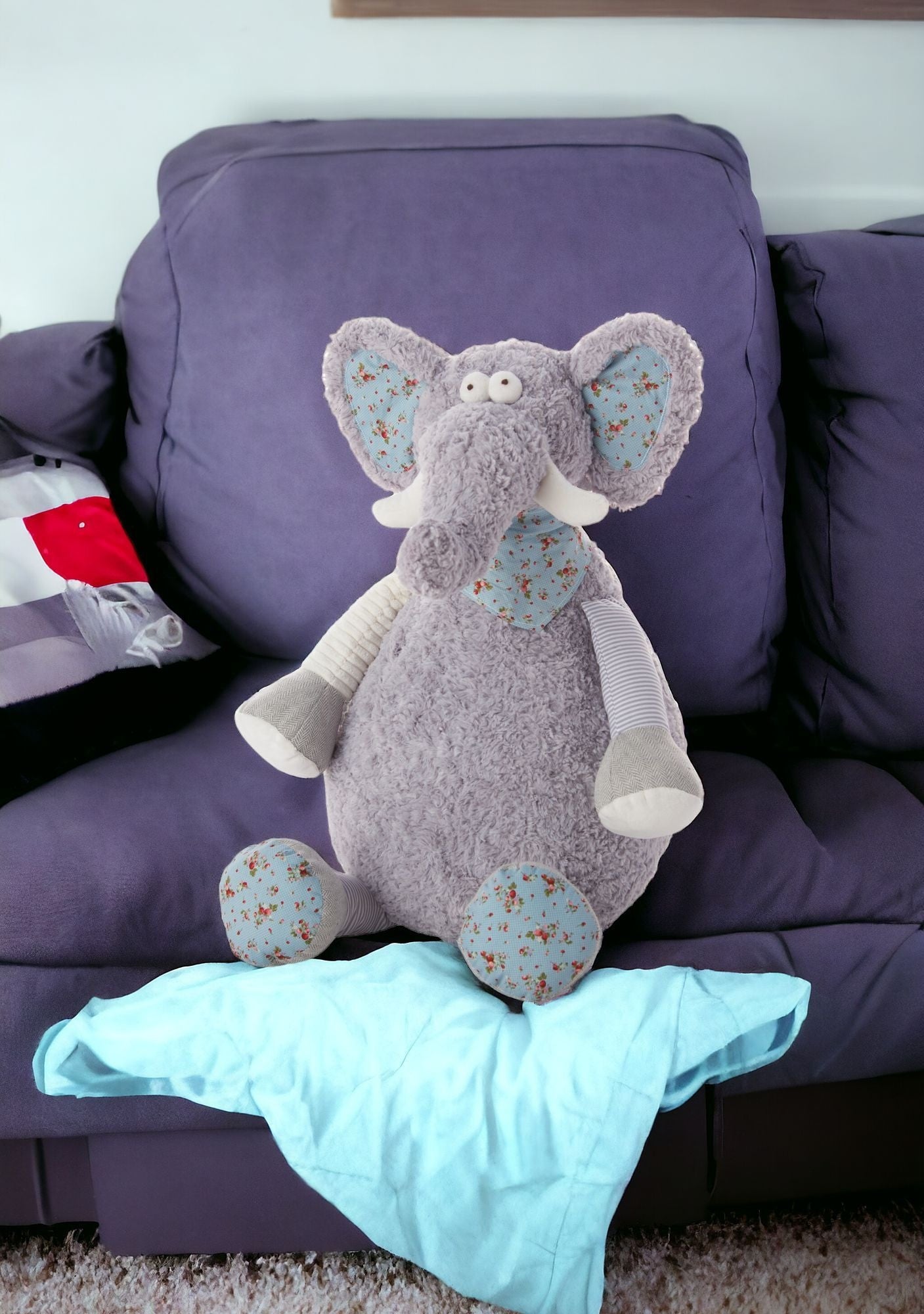 Grey 22" X 26" Novelty Polyester Throw Pillow