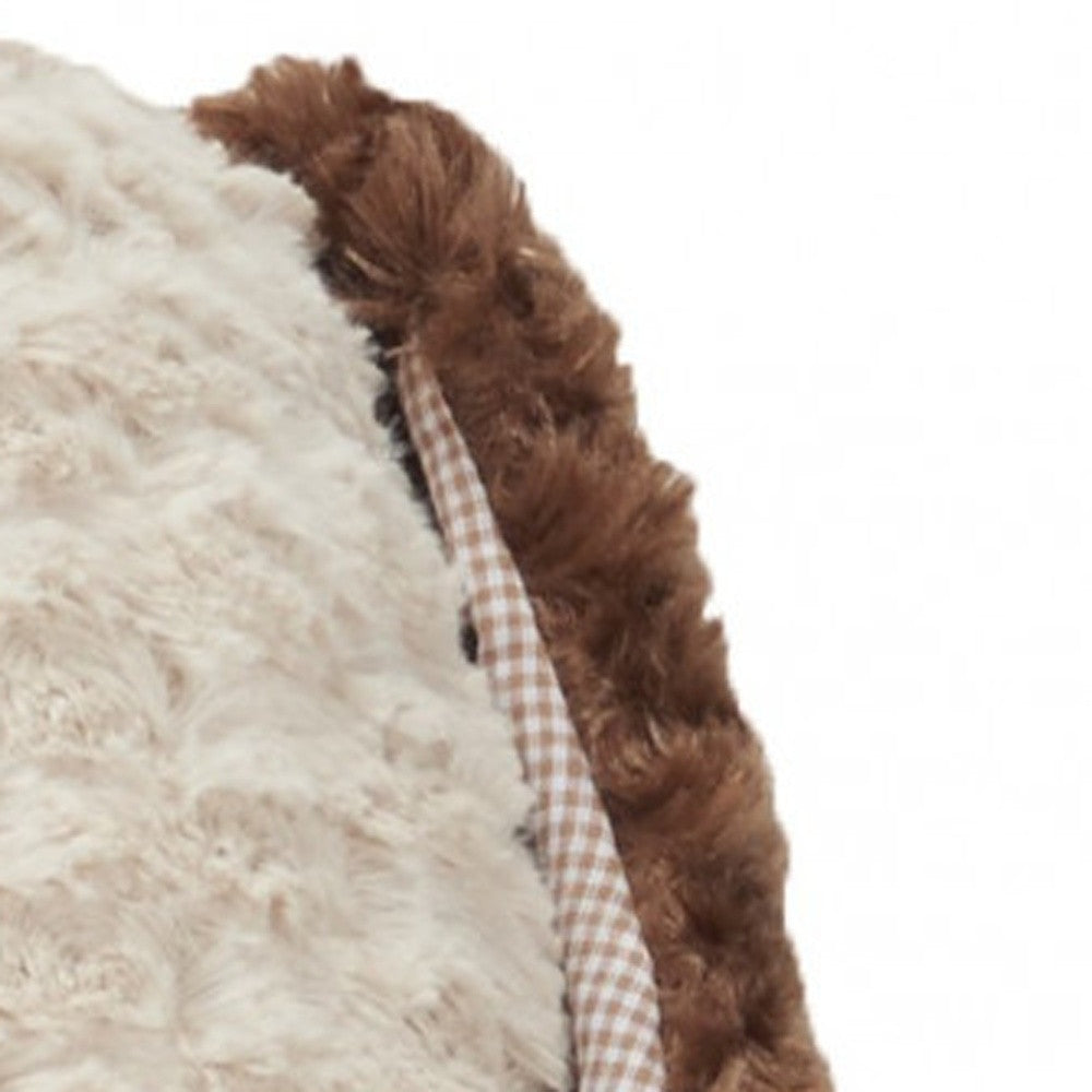 Beige 21" X 16" Novelty Polyester Throw Pillow