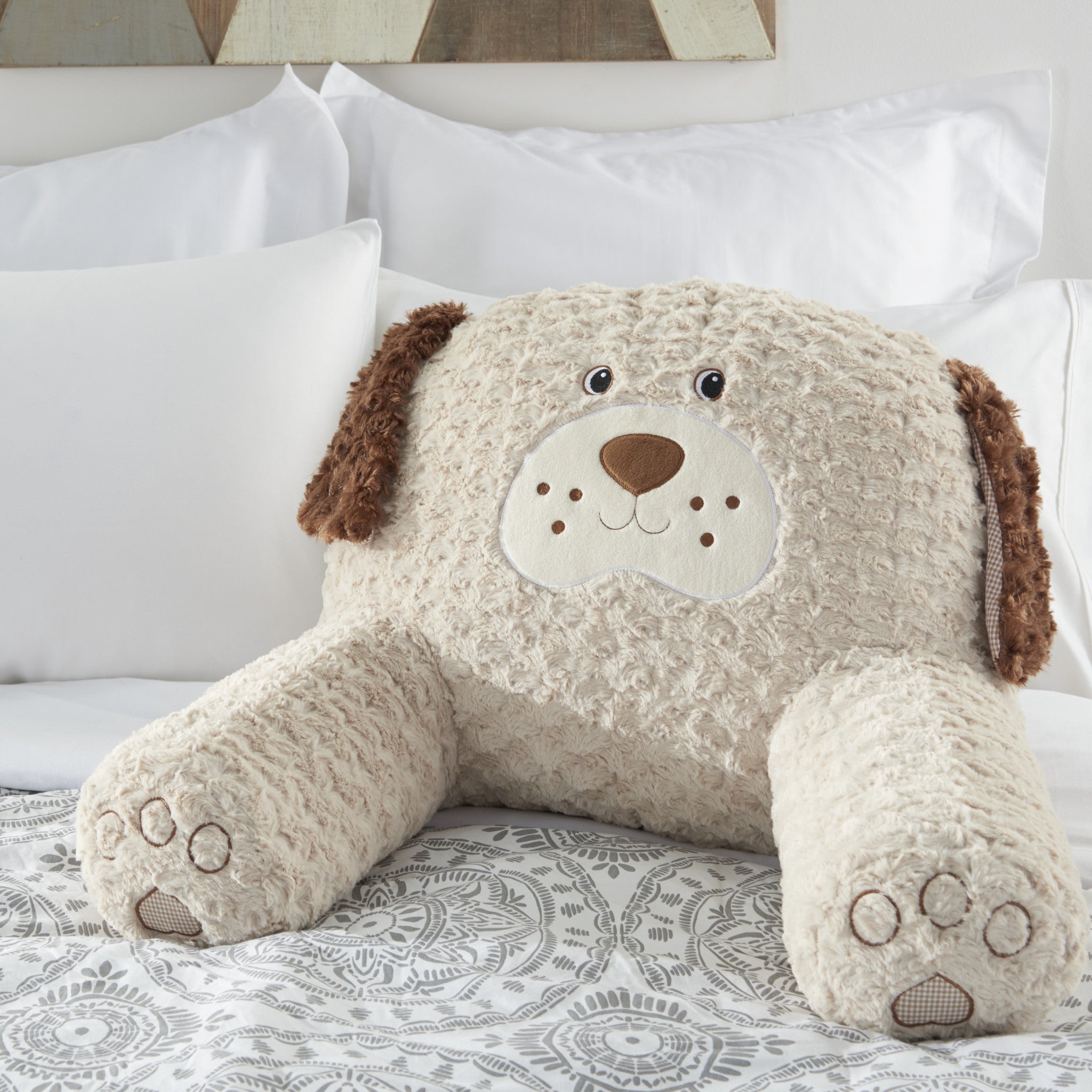 Beige 21" X 16" Novelty Polyester Throw Pillow