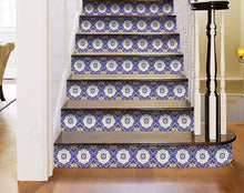 Blue White and Gold Mosaic Removable Tiles - 5