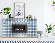 Teal And White Mosaic Peel And Stick Removable Tiles - 5