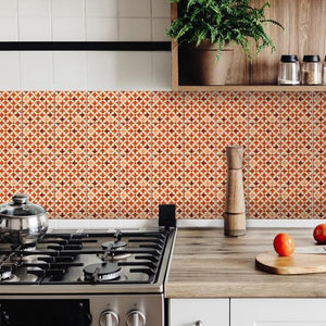 7" X 7" Terra Cotta Tango Peel and Stick Tiles