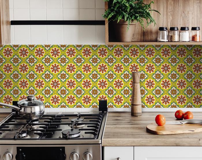 8" X 8" Fortuna Peel and Stick Removable Tiles