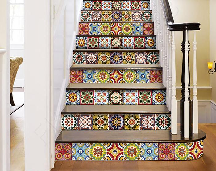 4" X 4" Mediterra Mosaic Peel and Stick Tiles