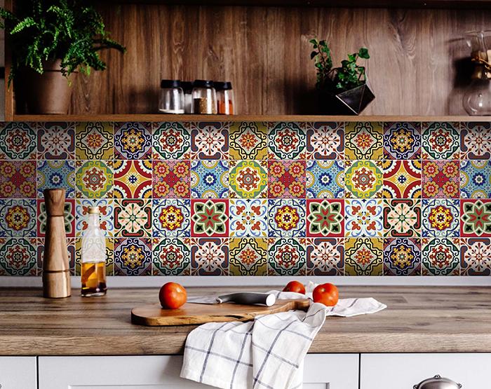 7" X 7" Mediterra Mosaic Peel and Stick Tiles