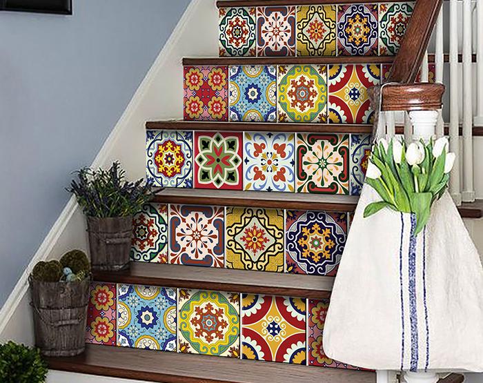 7" X 7" Mediterra Mosaic Peel and Stick Tiles