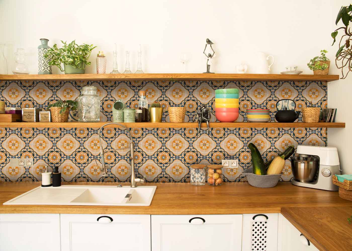 6" X 6" Golden Deco Peel And Stick Removable Tiles